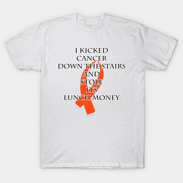 Cancer Bully (Orange Ribbon) T-Shirt by BlakCircleGirl